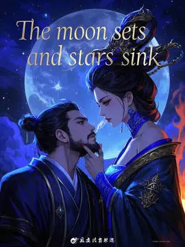 The moon sets and the stars sink